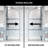 Arden 34" W x 78" H Fixed Framed Shower Screen with 3/8" Striped Clear Glass