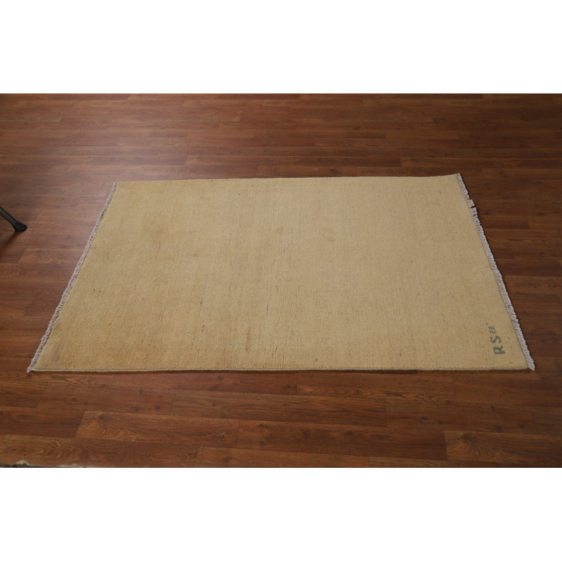 Solid Handmade Gabbeh Oriental Rug 3x5