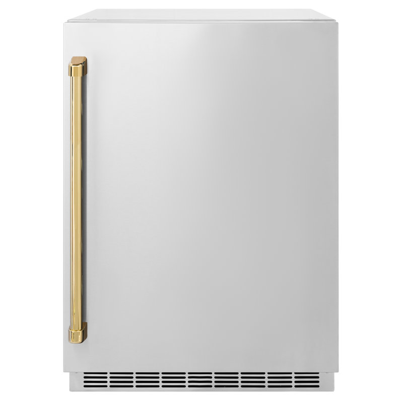 Réfrigérateur à boissons 151 pouces ZLINE avec porte en acier inoxydable ZLINE, Or poli