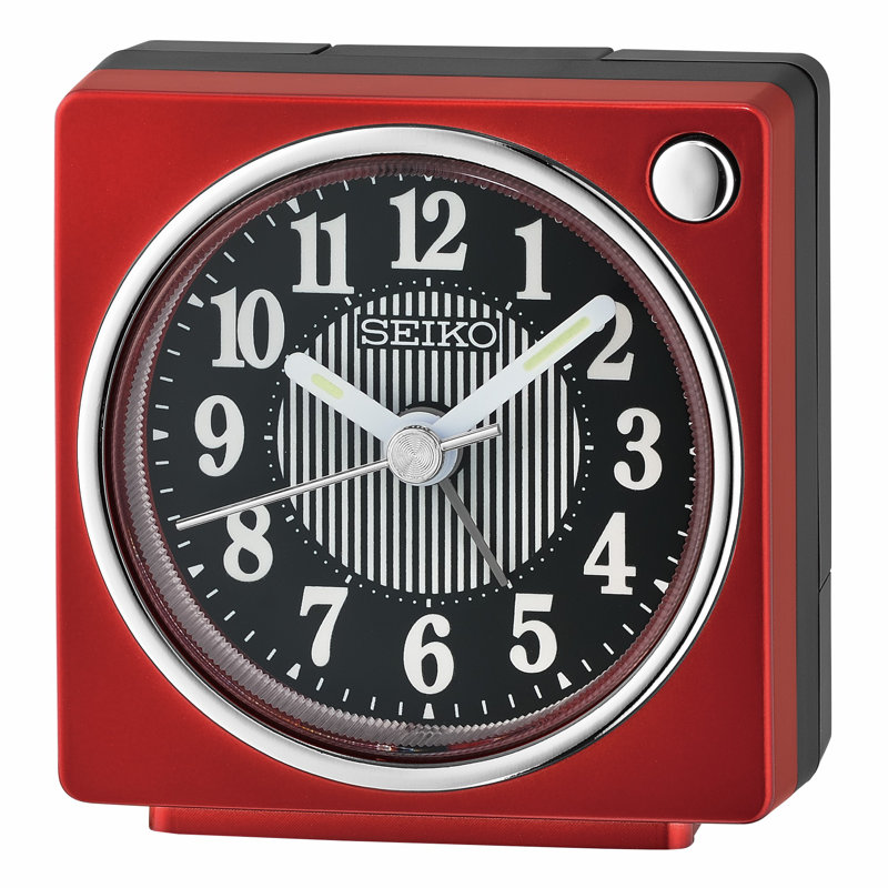 QHE197RLH Alarm Clock, Red, Red