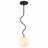 S-Curve Globe Pendant with White Jade Glass-1430504429