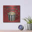 Art mural luxueux en métal «Enjoy The Show Red» par Wild Apple, 12 po x 12 po-2023849602