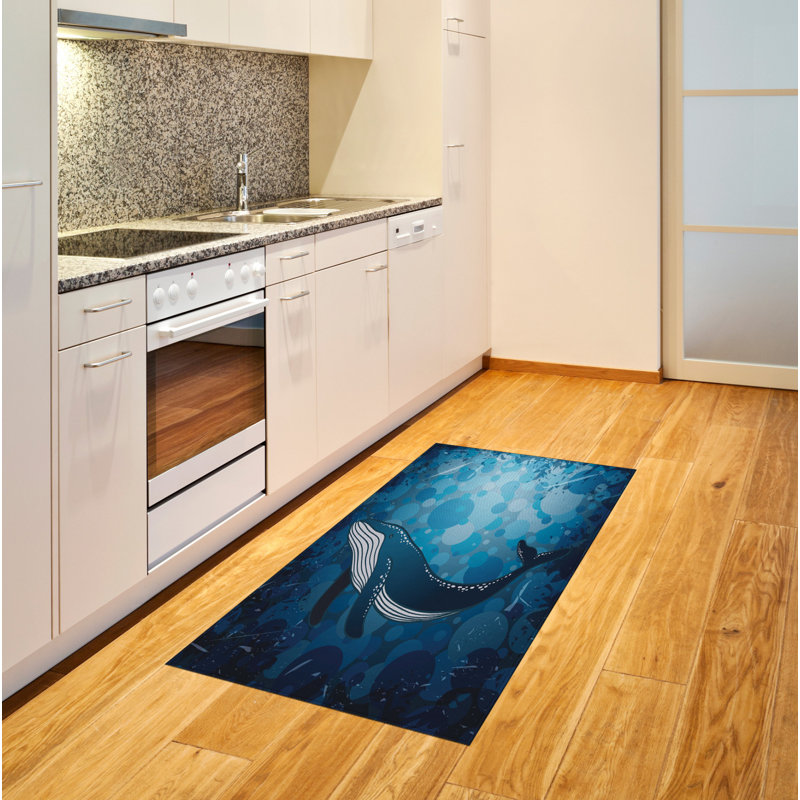 Whale High Density Long Fiber Poly Threads Decorative Area Rug Carpet, Rectangle 2'7" x 5'