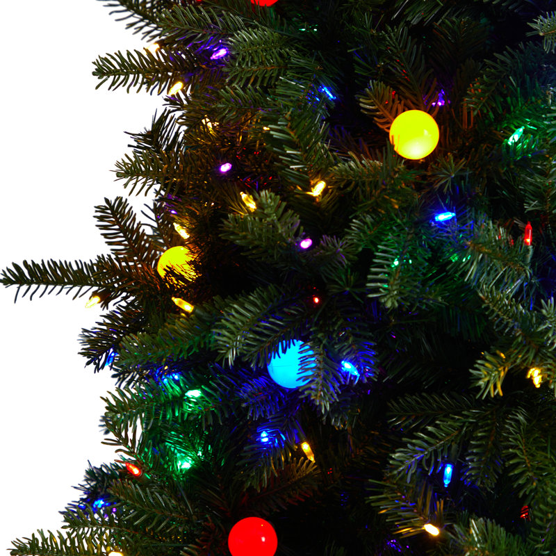 Lighted Artificial Fir Christmas Tree, 5' H