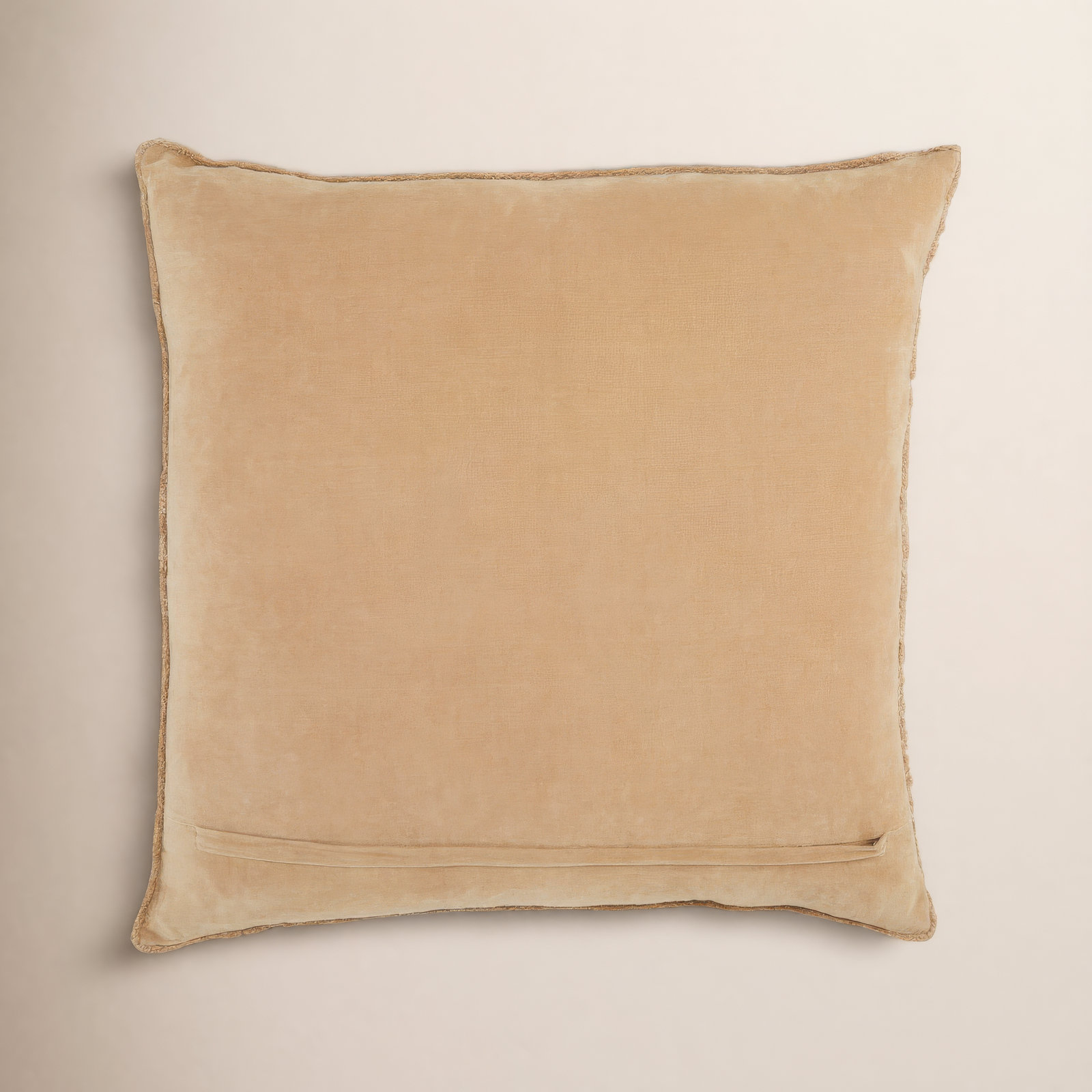 Kam Fringed Cotton Throw Pillow, Polyester/Polyfill, Tan
