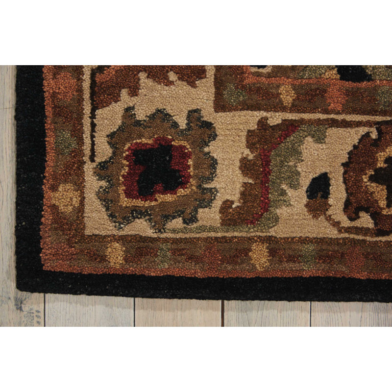 Tapis traditionnel noir Nourison Tahoe 8 pi 6 po x 11 pi 6 po, Noir / Beige, Rectangle 8 pi 6 po x 11 pi 6 po