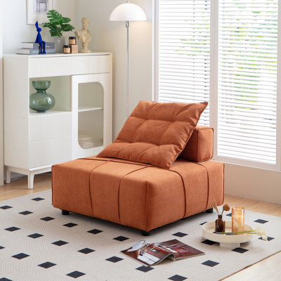 Canapé modulaire simple modulaire, fauteuil sans accoudoirs avec coussin de dossier amovible - 33,1 po pour le salon
