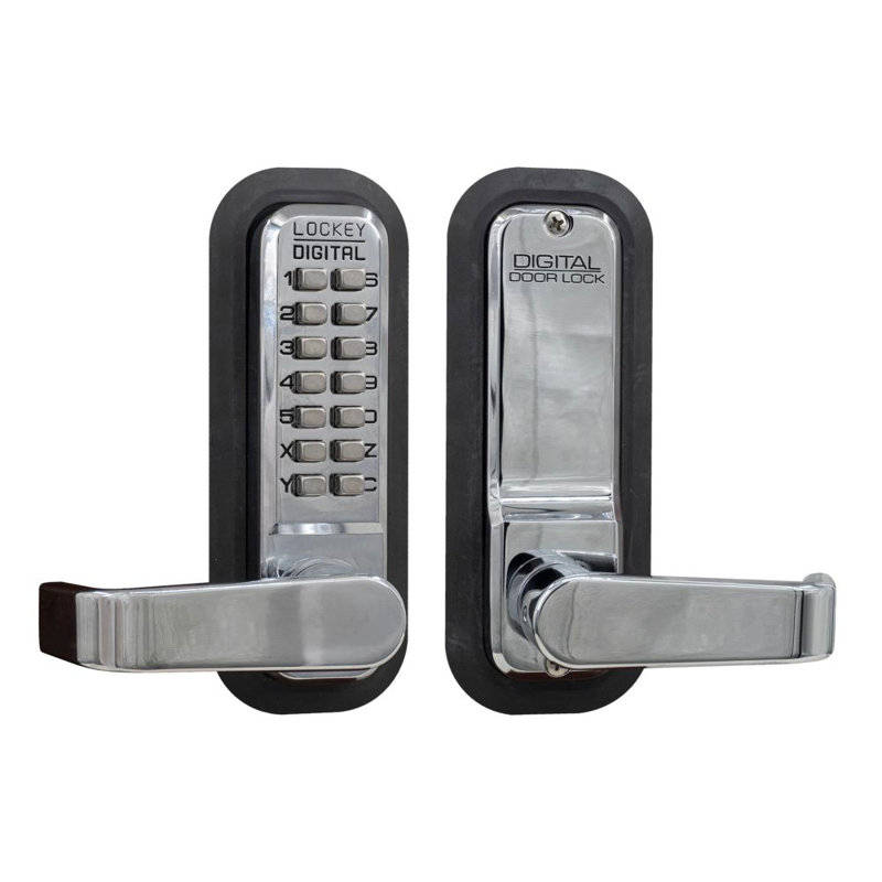 Levier de porte sans clé, Chrome brillant
