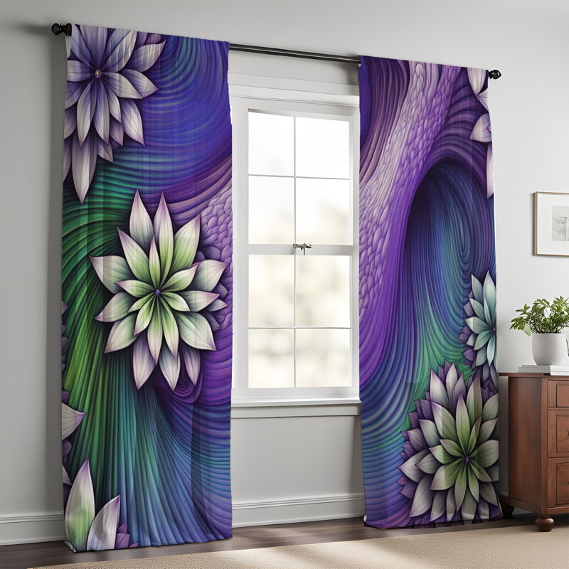Paire de rideaux semi-transparents Edion, L 40 po x L 61 po