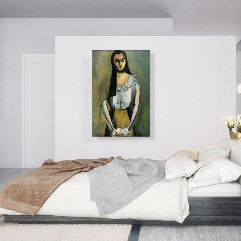 «The Italian Woman 1916» par Henri Matisse, reproduction d'art sur toile tendue, H 26 po x l 18 po x 1,5 po