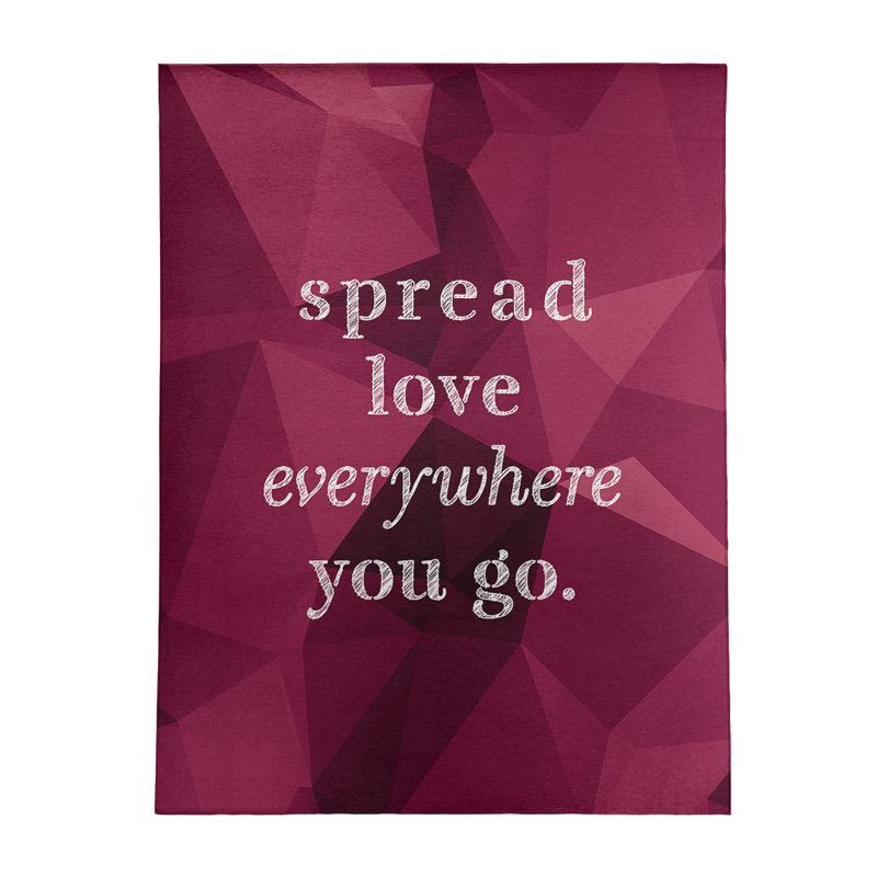Tapis en polyester imit quote love, Rectangle 5 pi x 7 pi