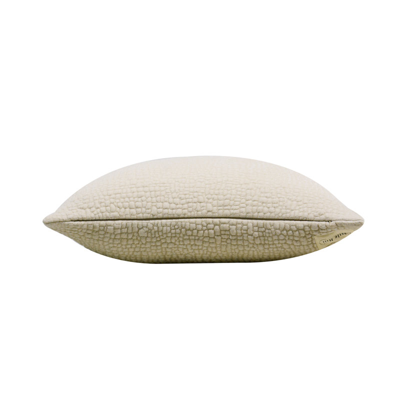 Tivoli Beige Textured Pillow, Rectangle 14"H x 20"W