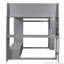 Lit mezzanine en bois avec bureau, étagères à rangement multiples, DEL et portemanteau suspendu-812467045