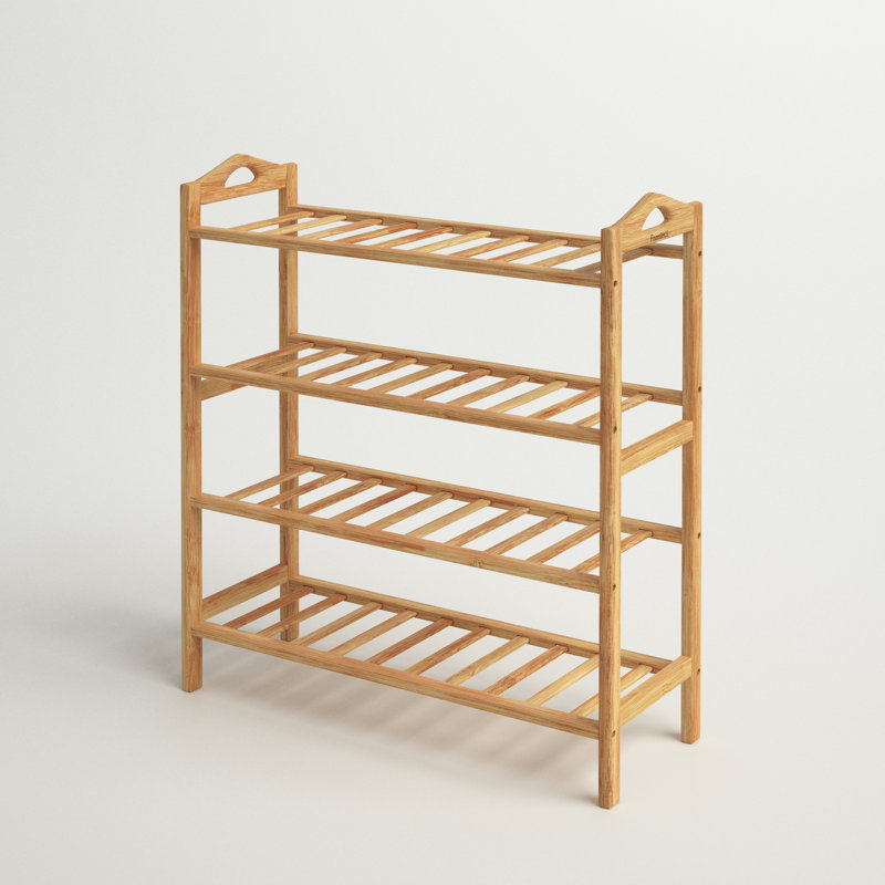 16 Pair Shoe Rack, Natural
