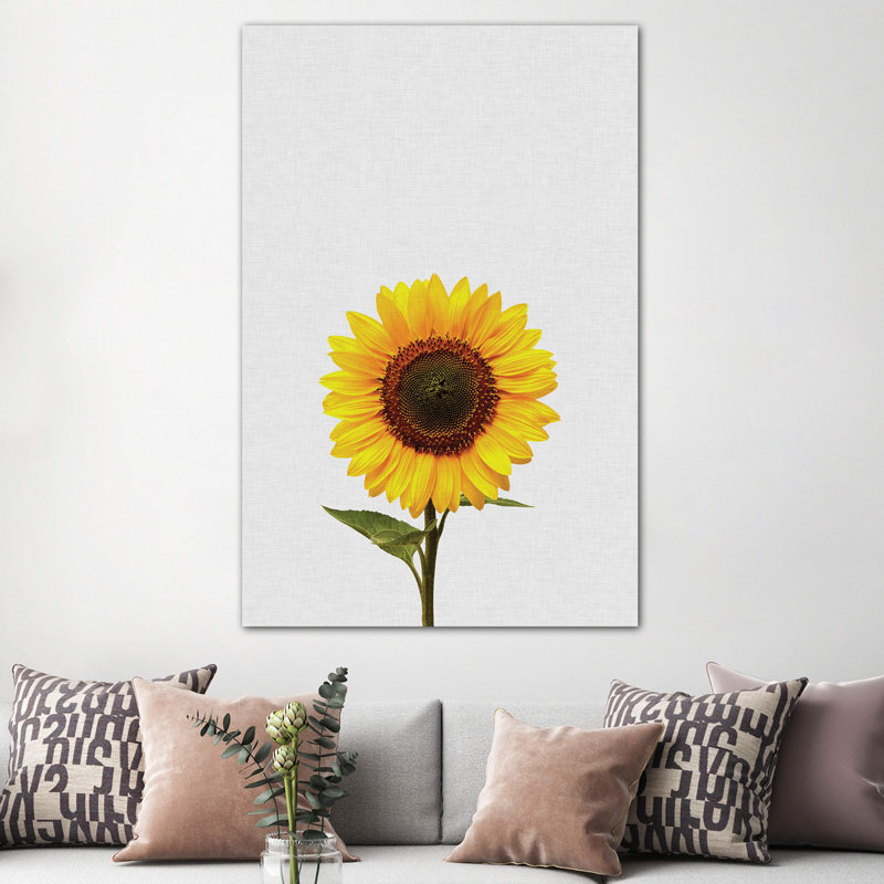 Sunflower 1 Piece Wrapped Canvas Wall Art, 152.5 cm H x 101.5 cm W