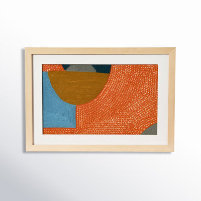 Mid-Century Modern Framed Textile Wall Art