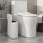 Poubelle rectangulaire en plastique blanc cassé 10 L / 2,4 gallons avec couvercle à bouton-poussoir. Convient à divers espaces, y compris les salles de bain, les chambres à coucher, les cuisines et les bureaux.-121690148