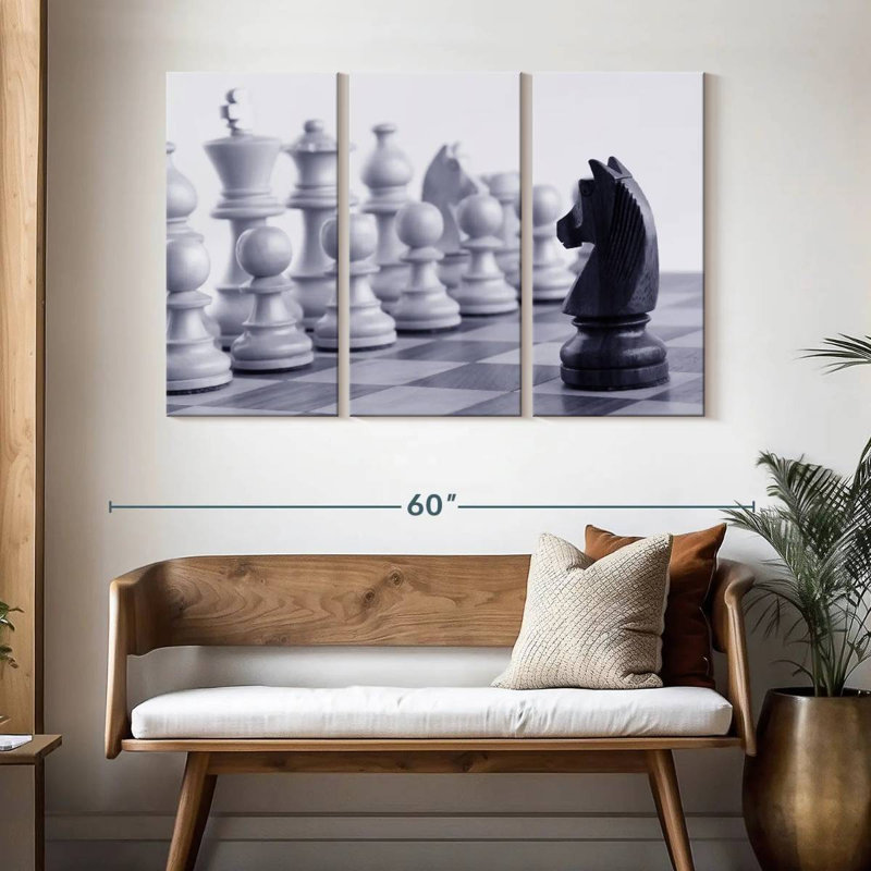 Senne Chess Game Knight, 32" H x 50" W