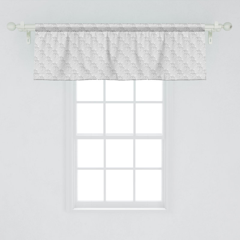Ambesonne Neutral Valance Pack of 2 Abstract Shapes Soft Tones 94445, 54" W x 12" L