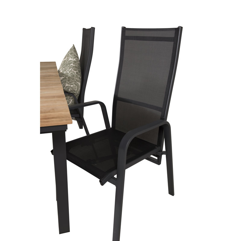 Anoki 4 - Person Teak Patio Dining Set with Extendable Rectangular Table