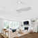 Kemp 52" 3 -ABS-Blade Propeller Modern Ceiling Fans no Light and with Remote Control