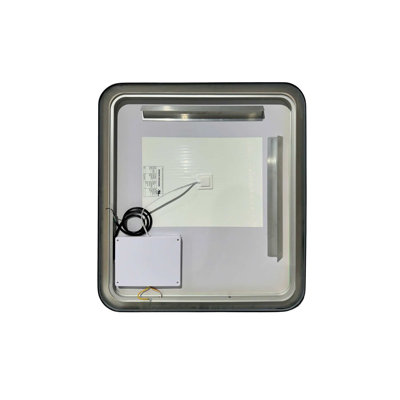 30 Inch Rectangle LED Front and Backlit Wall Mirror in Black