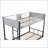 Twin-Over-Twin Sturdy Steel Bunk Bed - Separable, Noise-Free Vent Guardrail, Black &amp; Grey