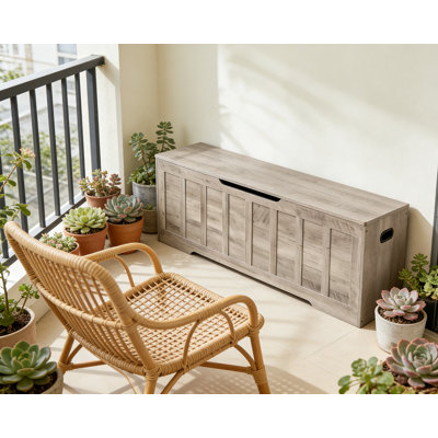 Grand banc de rangement avec charnières de sécurité, coffre de rangement en bois pour l'entrée, le salon et la chambre à coucher, banc à chaussures très large et coffre de rangement pour couverture, assemblage facile
