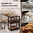 3 Pieces Dining Table Set With Wine Rack