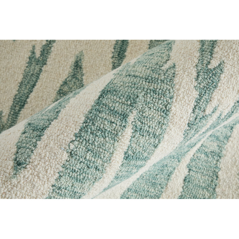 Wallace Modern Chevron Blue Area Rug, Rectangle 2' x 3'