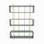 Bibliothèque moderne verte et dorée, 47,2 x 70,9 x 11,6 pouces | 100% panneau de particules enduit de mélamine, épaisseur: 0,7 pouce | Conception élégante de couleur unie, parfaite pour la maison ou le bureau, solution de rangement durable et élégante-636204025