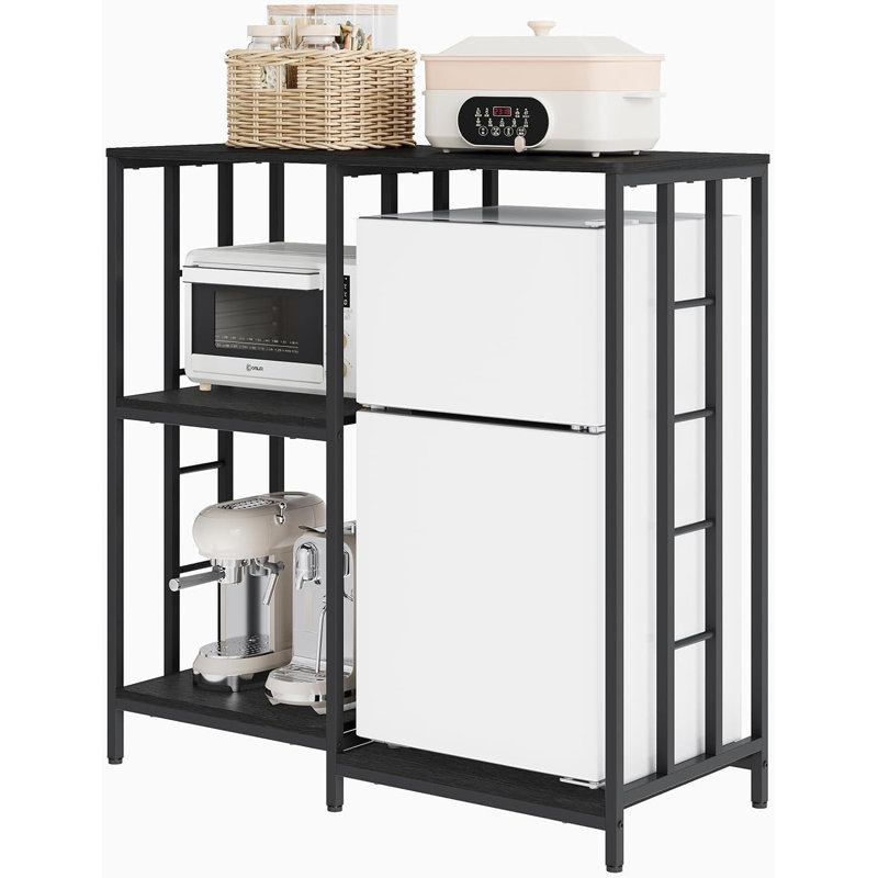 94.4372cm W Iron Storage Rack, Black