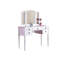 Ensemble coiffeuse et tabouret en bois massif Darolyn-2046955048