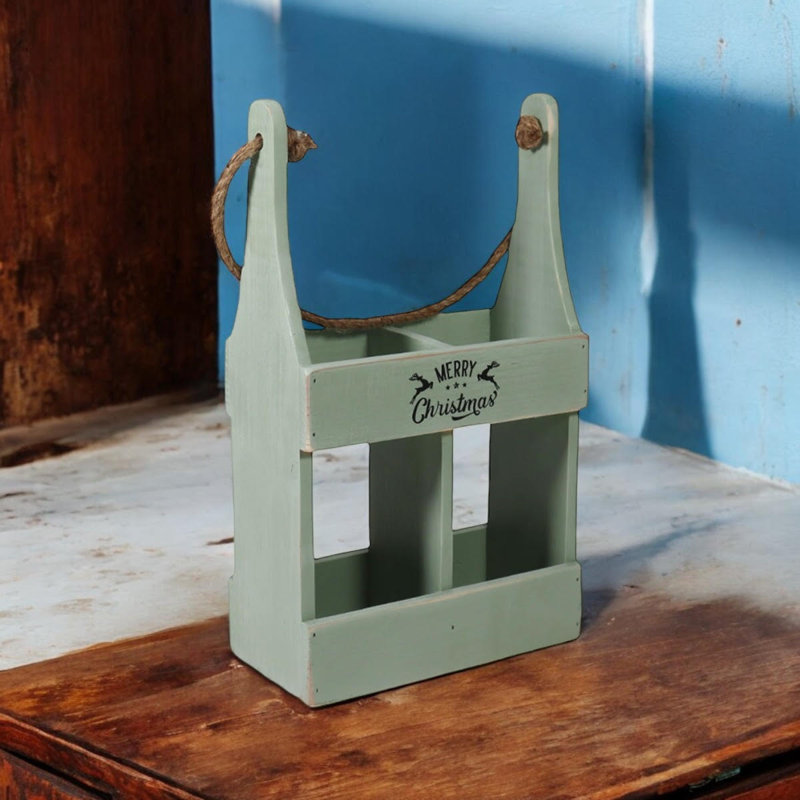 Annalisa 2 Bottle Tabletop Wine Bottle Rack, Green
