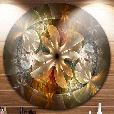 " Fractal Flower With Blue Details "
