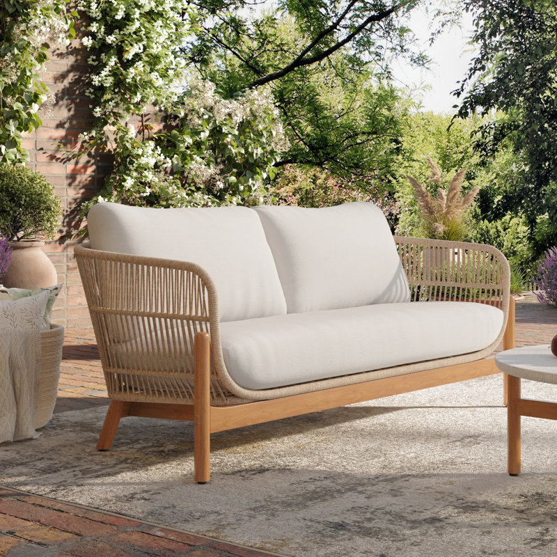 Causeuse de patio en bois Lyal