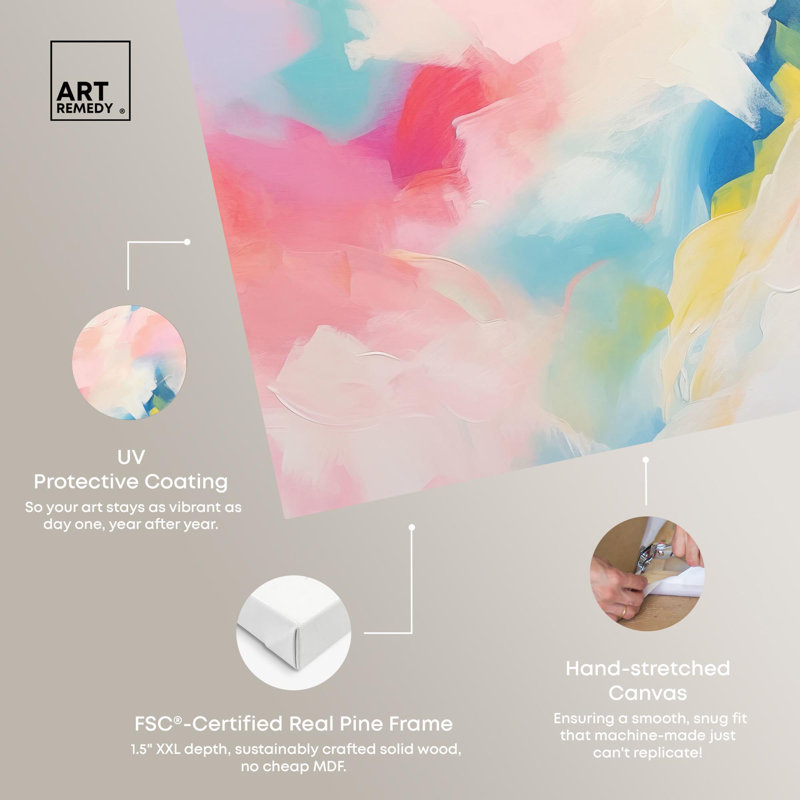 «Soft Swirls II Canvas Spring Abstracts» par , Toile tendue, H 12 po x l 12 po