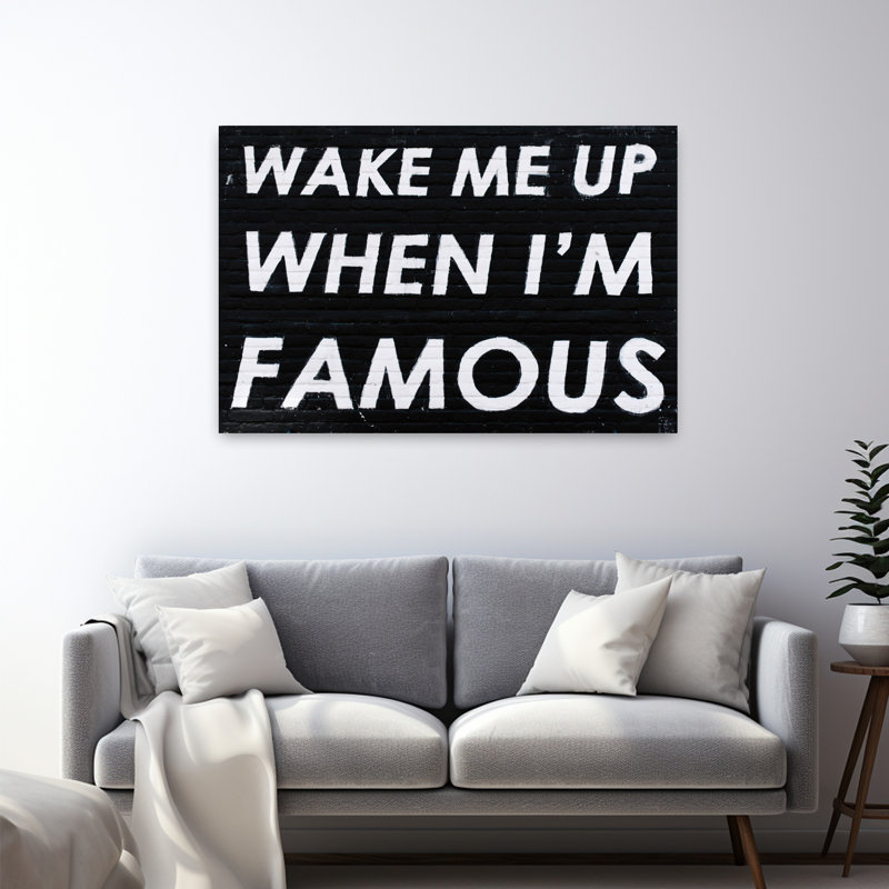 «Wake Me When Famous Abstract», art contemporain, H 48 po x l 32 po