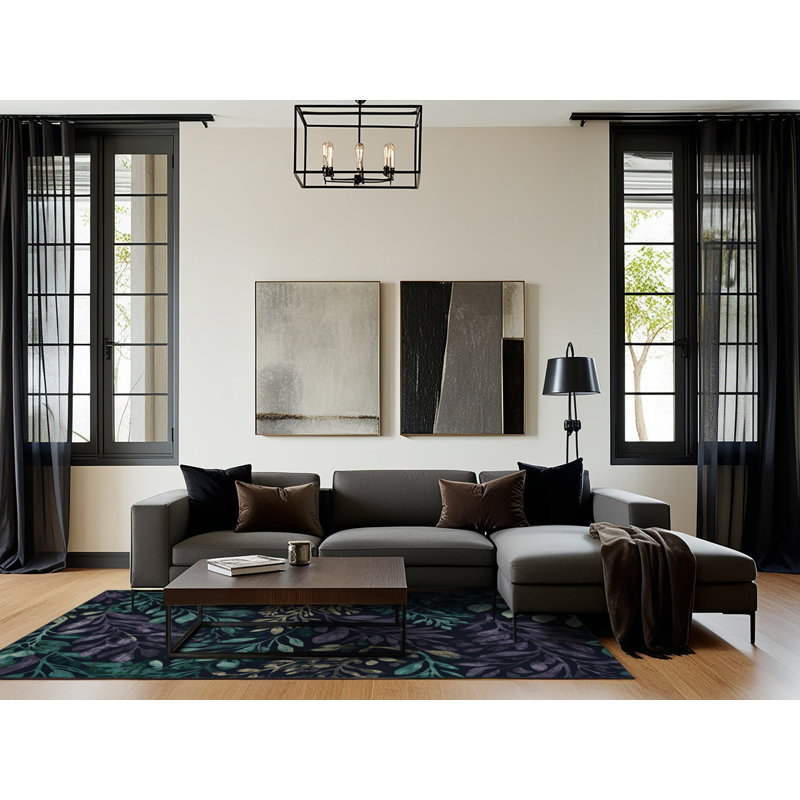 Serene Bloom Rug, Rectangle 3' x 5'