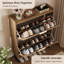 Armoire de rangement à chaussures en rotin avec 2 tiroirs rabattables
