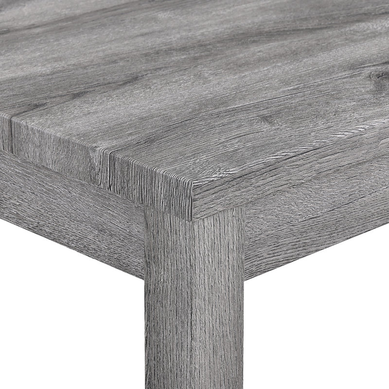 Table de petit-déjeuner industrielle avec prise électrique, ensemble de 4 pièces pour cuisine et salon - Sièges ergonomiques aspect bois, coin repas avec prises électriques, chaises de bar grises en mousse à mémoire de forme