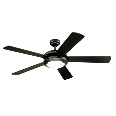 52"" Pointsettia 5 - Blade Standard Ceiling Fan with Pull Chain and Light Kit Included -  Ebern Designs, 29357D9569574D4DA2098C55B272C03E