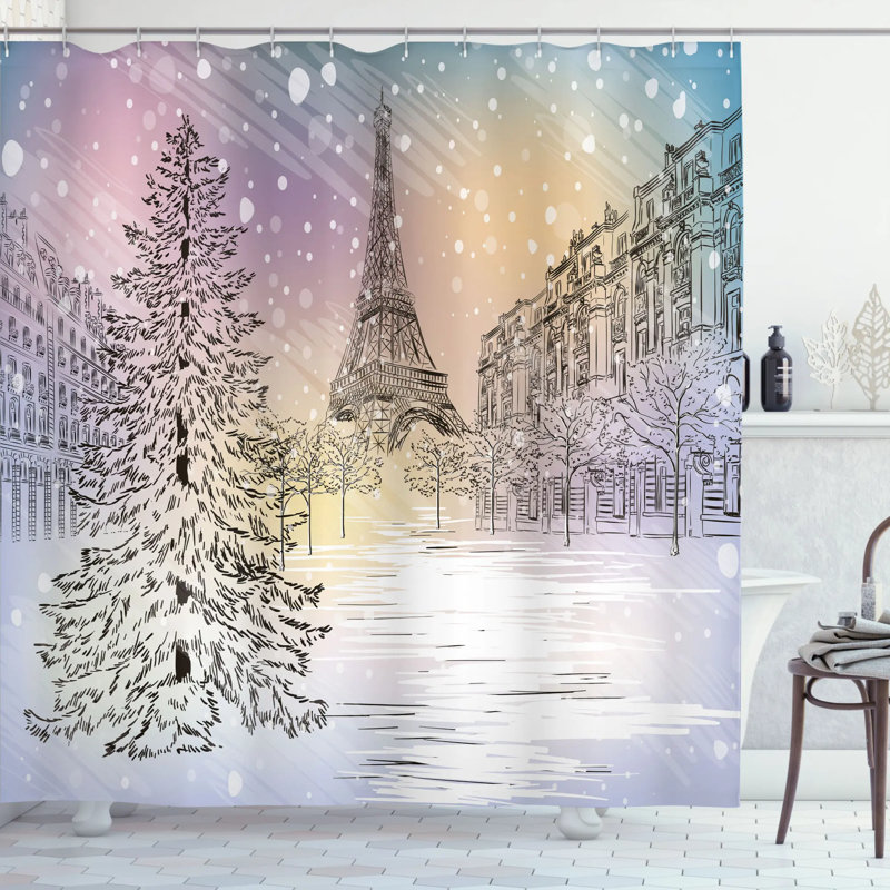  Rideau de douche Winter Ations, H 84 po x l 69 po