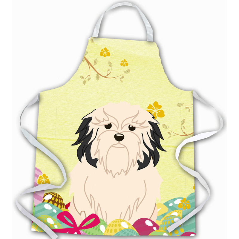 Tablier œufs de pâques, Chow-chow, Blond / crème / noir