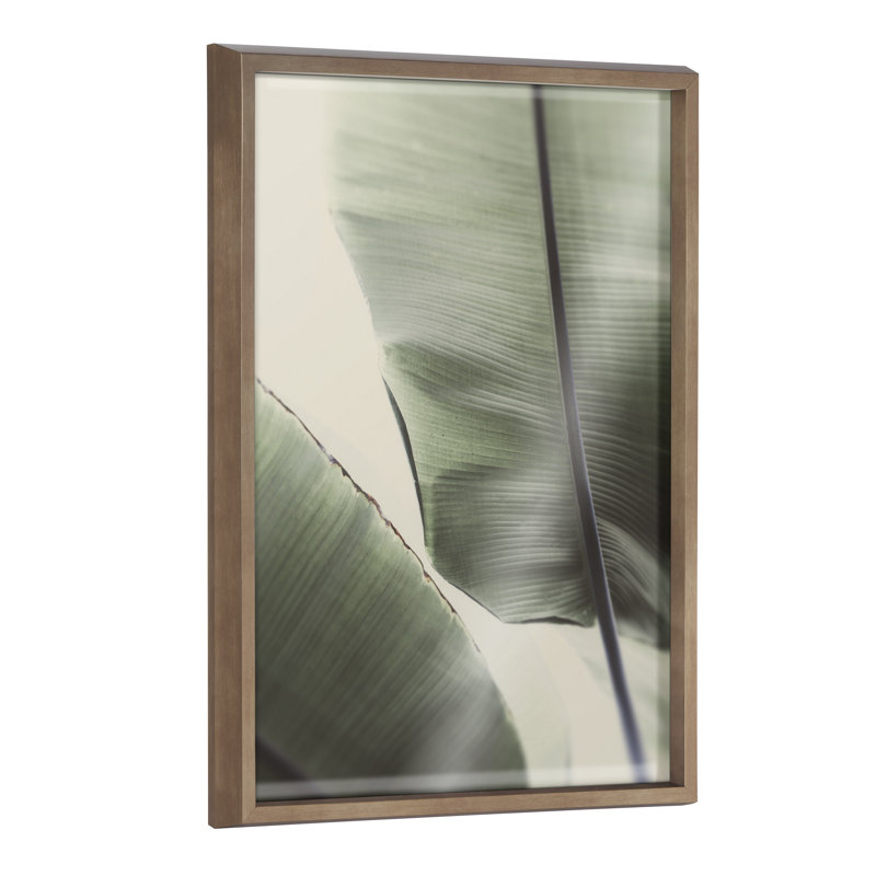 «Vintage Palms» par Alicia Abla, art mural en verre encadré