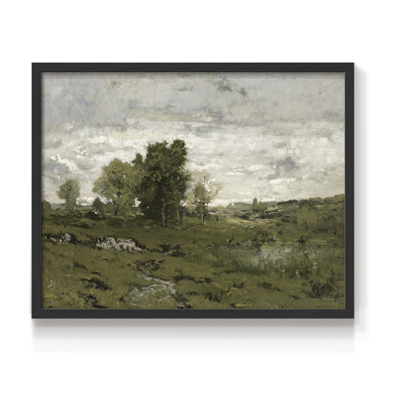 Paysages rétro - DCXLVII - Reproduction encadrée - Restickable, H 8 po x l 10 po, Noir