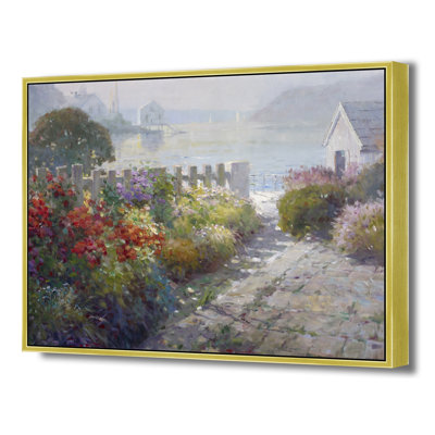 Seaside Cottage In Bloom Print