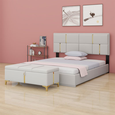 Lilimai Upholstered Metal Panel Storage Bed -  Everly Quinn, D4E925D341C4464CB60BF51D4B48B3BE