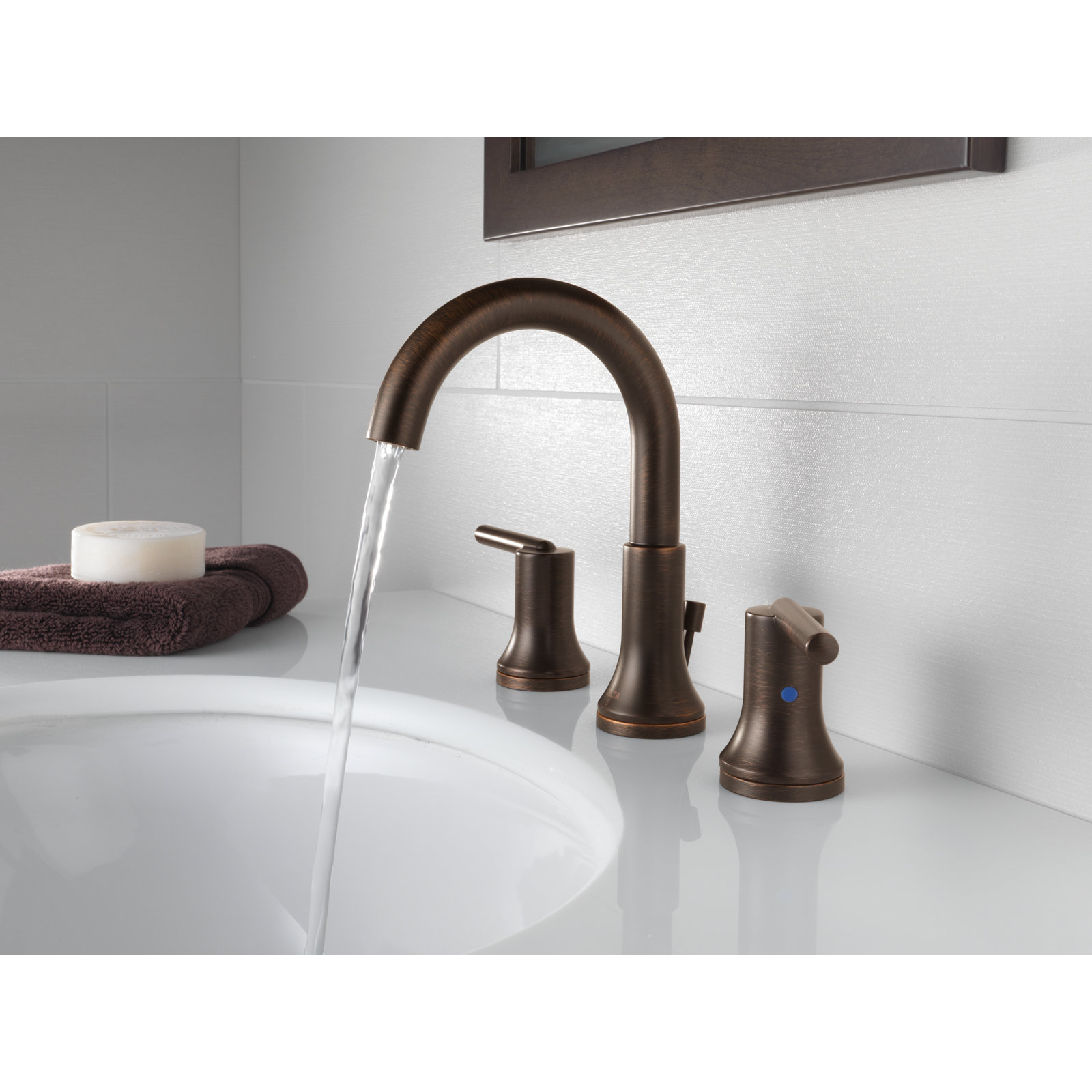 Trinsic Widespread Bathroom Faucet with Drain, Venetian Bronze