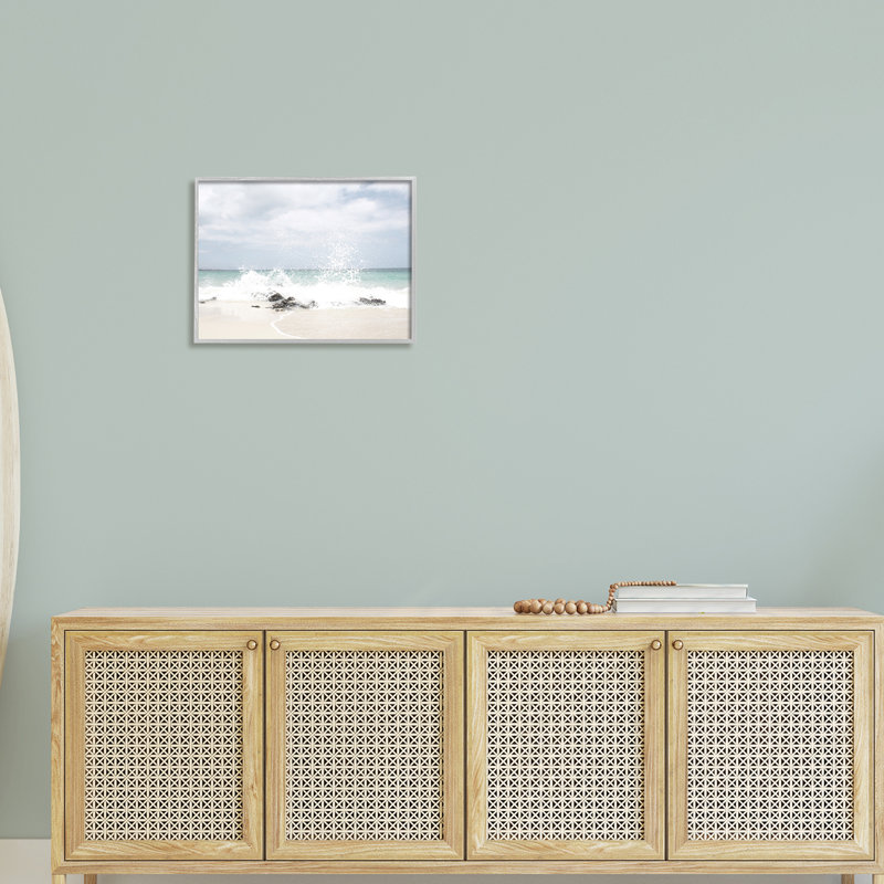 Vague de la mer tropicale, H 20 po x l 20 po x P 1,5 po, Estampe numérique Farmhouse